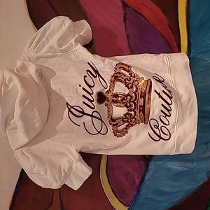 Juicy couture y2k Hooded Puffy Sleeve Crown short sleeve track top